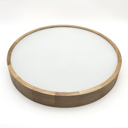 Brilagi - Plafonieră LED CARVALHO 4xE27/60W/230V, finisaj stejar, diam. 57,5 cm