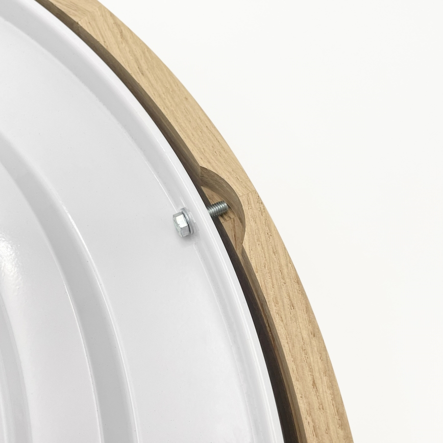 Brilagi - Plafonieră LED CARVALHO 4xE27/60W/230V, finisaj stejar, diam. 57,5 cm