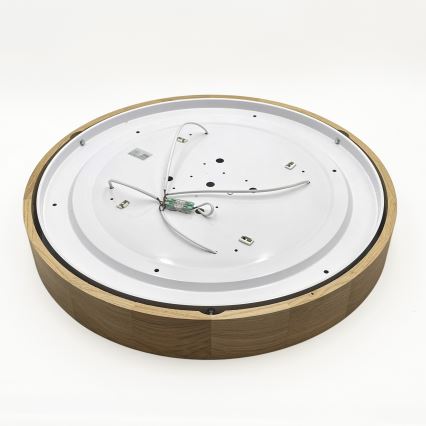 Brilagi - Plafonieră LED CARVALHO 4xE27/60W/230V, finisaj stejar, diam. 57,5 cm