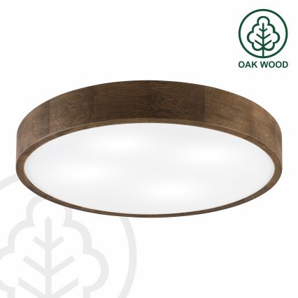 Brilagi - Plafonieră LED CARVALHO 4xE27/60W/230V, finisaj stejar-nuc, Ø 57,5 cm