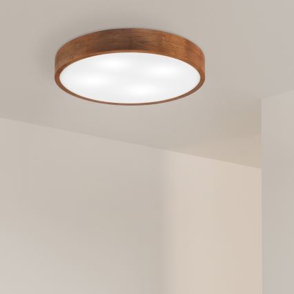 Brilagi - Plafonieră LED CARVALHO 4xE27/60W/230V, stejar cireș, Ø 57,5 cm