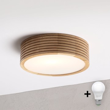 Brilagi - Plafonieră LED CARVALHO MODERN 1xE27/60W/230V, diametru 27,5 cm, finisaj stejar