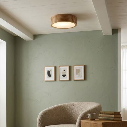 Brilagi - Plafonieră LED CARVALHO MODERN, 1xE27/60W/230V, Ø 27,5 cm, stejar