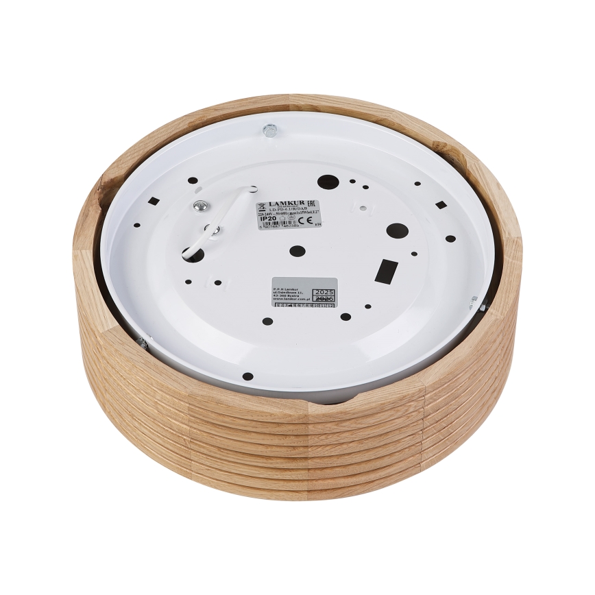 Brilagi - Plafonieră LED CARVALHO MODERN, 1xE27/60W/230V, Ø 27,5 cm, stejar