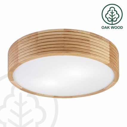 Brilagi - Plafonieră LED CARVALHO MODERN, 2xE27/60W/230V, Ø 37,5 cm, stejar