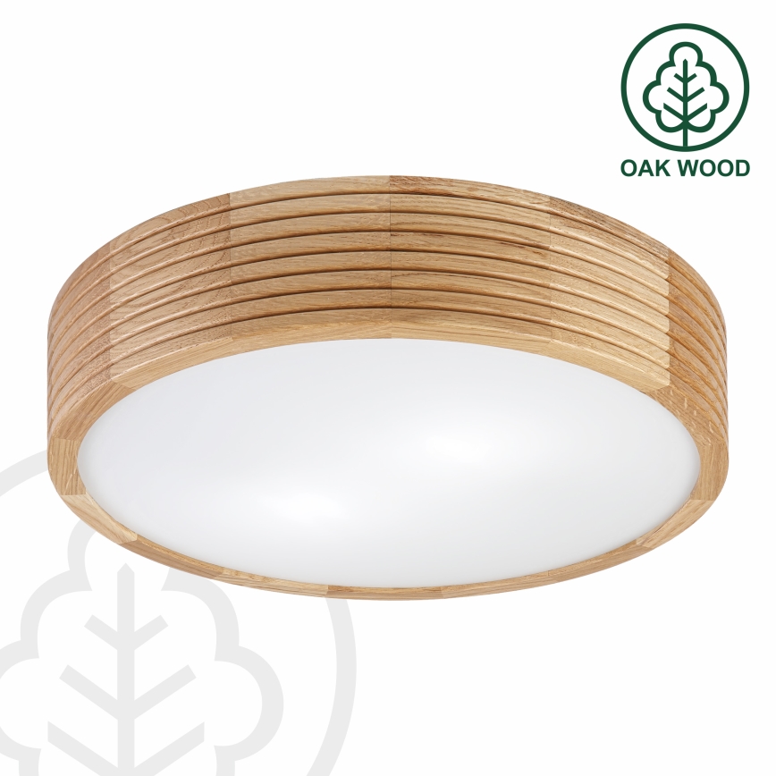Brilagi - Plafonieră LED CARVALHO MODERN, 2xE27/60W/230V, Ø 37,5 cm, stejar