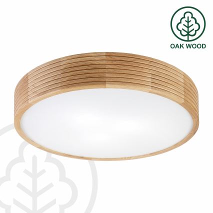Brilagi - Plafonieră LED CARVALHO MODERN 3xE27/60W/230V Ø47,5 cm stejar