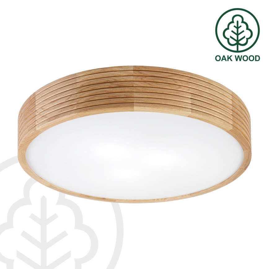 Brilagi - Plafonieră LED CARVALHO MODERN 3xE27/60W/230V Ø47,5 cm stejar
