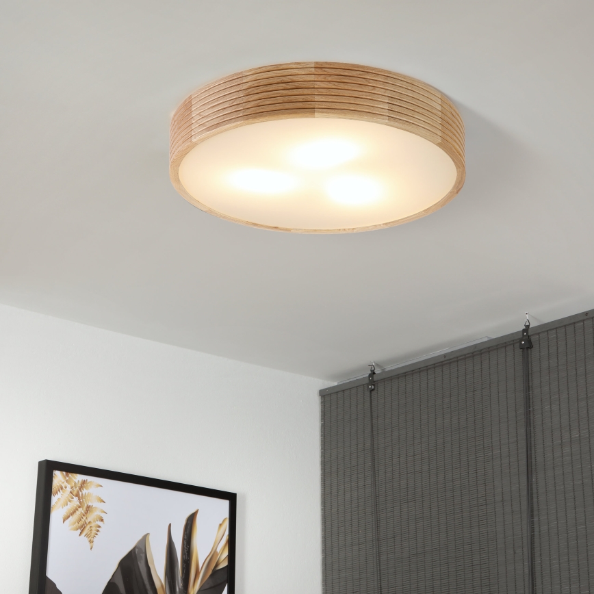 Brilagi - Plafonieră LED CARVALHO MODERN 3xE27/60W/230V Ø47,5 cm stejar