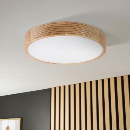 Brilagi - Plafonieră LED CARVALHO MODERN 3xE27/60W/230V Ø47,5 cm stejar
