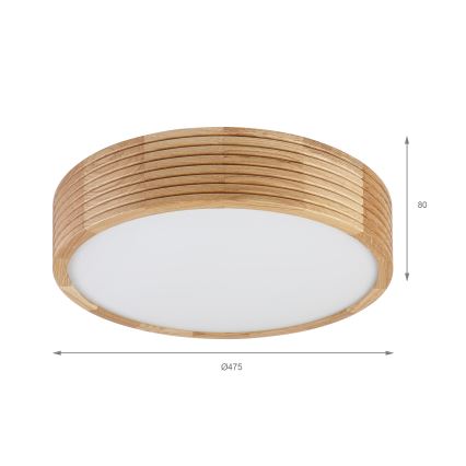 Brilagi - Plafonieră LED CARVALHO MODERN 3xE27/60W/230V Ø47,5 cm stejar