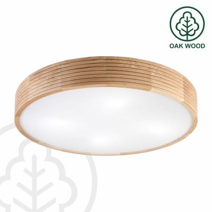Brilagi - Plafonieră LED CARVALHO MODERN 4xE27/60W/230V stejar diam. 57,5 cm