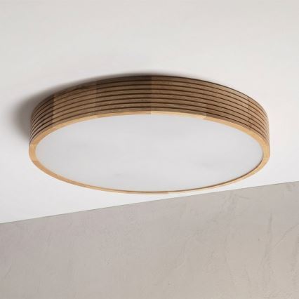 Brilagi - Plafonieră LED CARVALHO MODERN 4xE27/60W/230V stejar diam. 57,5 cm