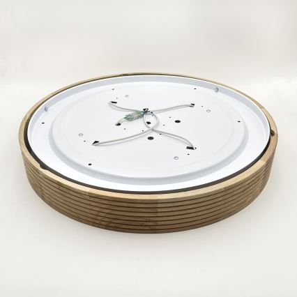 Brilagi - Plafonieră LED CARVALHO MODERN 4xE27/60W/230V stejar diam. 57,5 cm