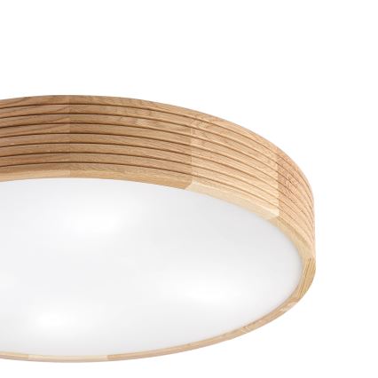 Brilagi - Plafonieră LED CARVALHO MODERN 4xE27/60W/230V stejar diam. 57,5 cm