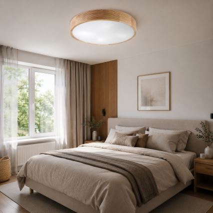 Brilagi - Plafonieră LED CARVALHO MODERN, 4xE27/60W/230V, stejar, Ø 57,5 cm