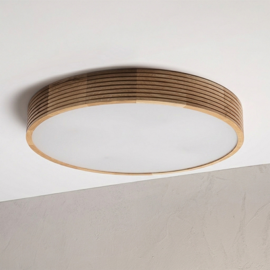 Brilagi - Plafonieră LED CARVALHO MODERN, 4xE27/60W/230V, stejar, Ø 57,5 cm
