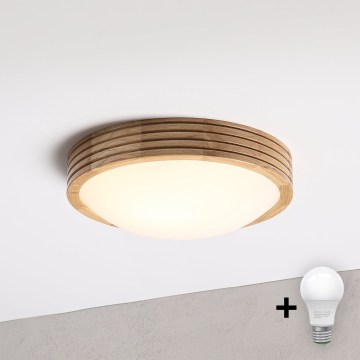 Brilagi - Plafonieră LED CARVALHO MODERN SLIM 1xE27/60W/230V, Ø 27,5 cm, stejar