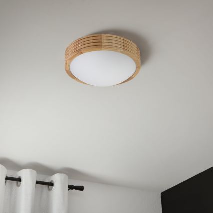 Brilagi - Plafonieră LED CARVALHO MODERN SLIM 1xE27/60W/230V, Ø 27,5 cm, stejar