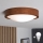 Brilagi - Plafonieră LED CARVALHO SLIM 1xE27/15W/230V, finisaj stejar-cireș, diam. 27 cm