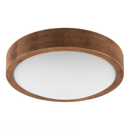 Brilagi - Plafonieră LED CARVALHO SLIM 1xE27/15W/230V, finisaj stejar-cireș, diam. 27 cm