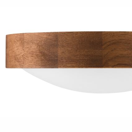 Brilagi - Plafonieră LED CARVALHO SLIM 1xE27/15W/230V, finisaj stejar-cireș, diam. 27 cm