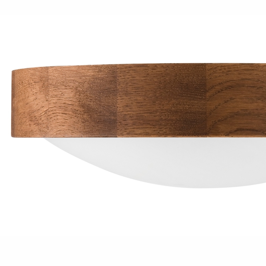 Brilagi - Plafonieră LED CARVALHO SLIM 1xE27/15W/230V, finisaj stejar-cireș, diam. 27 cm