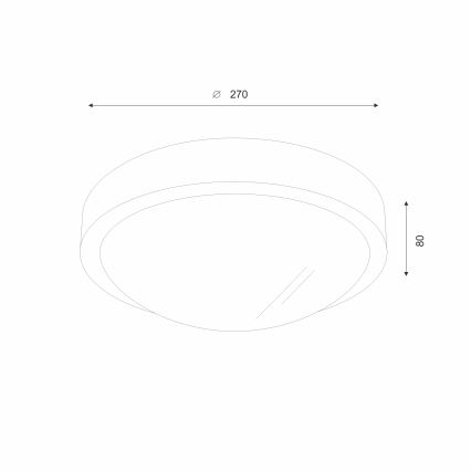 Brilagi - Plafonieră LED CARVALHO SLIM 1xE27/15W/230V, finisaj stejar-cireș, diam. 27 cm