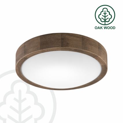 Brilagi - Plafonieră LED CARVALHO SLIM 1xE27/15W/230V stejar nuc diam. 27 cm