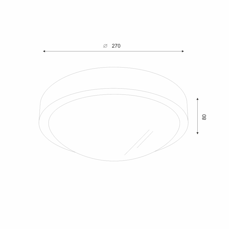 Brilagi - Plafonieră LED CARVALHO SLIM 1xE27/15W/230V stejar nuc diam. 27 cm