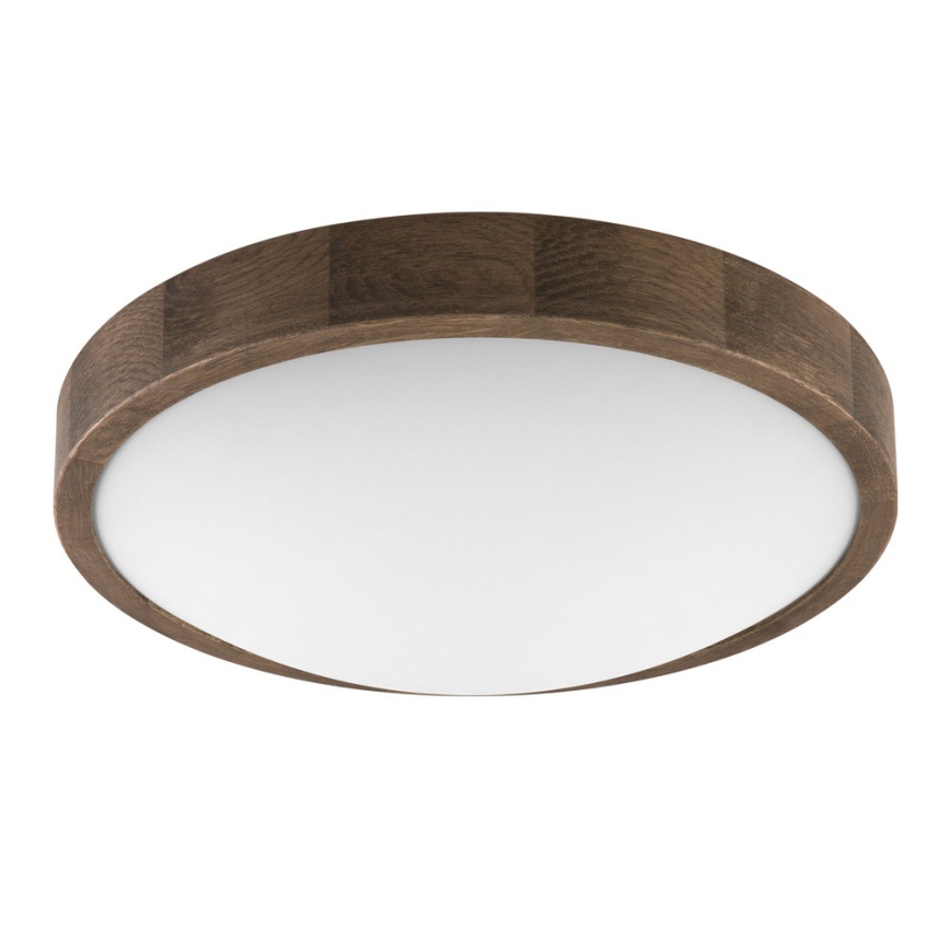 Brilagi - Plafonieră LED CARVALHO SLIM 2xE27/15W/230V, stejar-nuc, Ø 37 cm