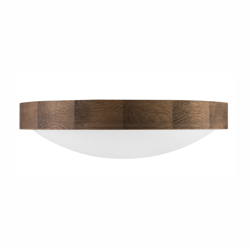 Brilagi - Plafonieră LED CARVALHO SLIM 2xE27/15W/230V, stejar-nuc, Ø 37 cm