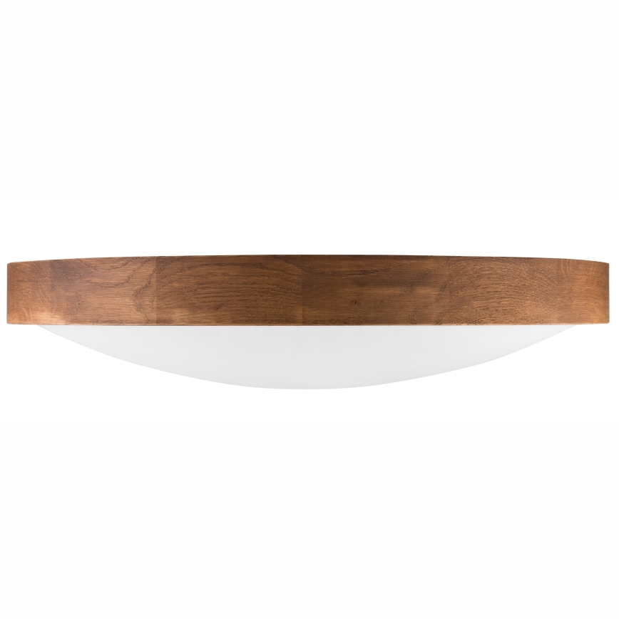 Brilagi - Plafonieră LED CARVALHO SLIM 3xE27/15W/230V, finisaj stejar-cireș, diametru 47 cm