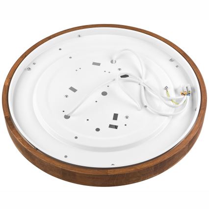 Brilagi - Plafonieră LED CARVALHO SLIM 3xE27/15W/230V, finisaj stejar-cireș, diametru 47 cm