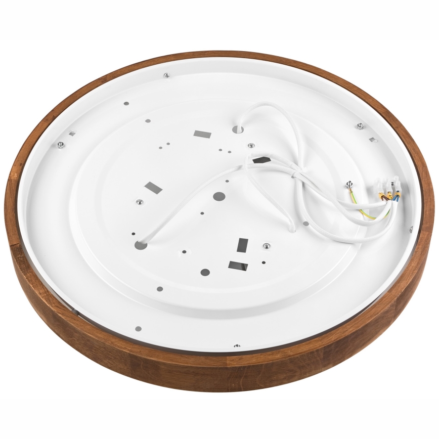 Brilagi - Plafonieră LED CARVALHO SLIM 3xE27/15W/230V, finisaj stejar-cireș, diametru 47 cm