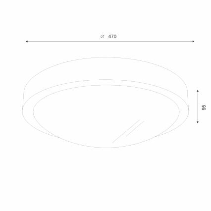 Brilagi - Plafonieră LED CARVALHO SLIM 3xE27/15W/230V, finisaj stejar-cireș, diametru 47 cm
