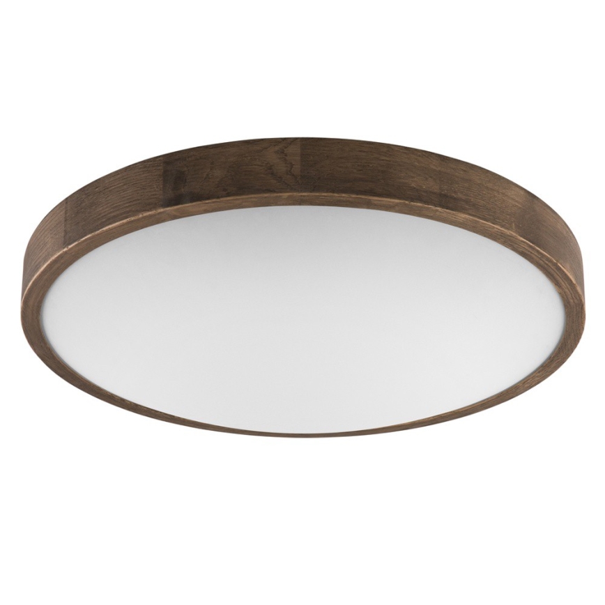 Brilagi - Plafonieră LED CARVALHO SLIM 3xE27/15W/230V, stejar-nuc, diam. 47 cm