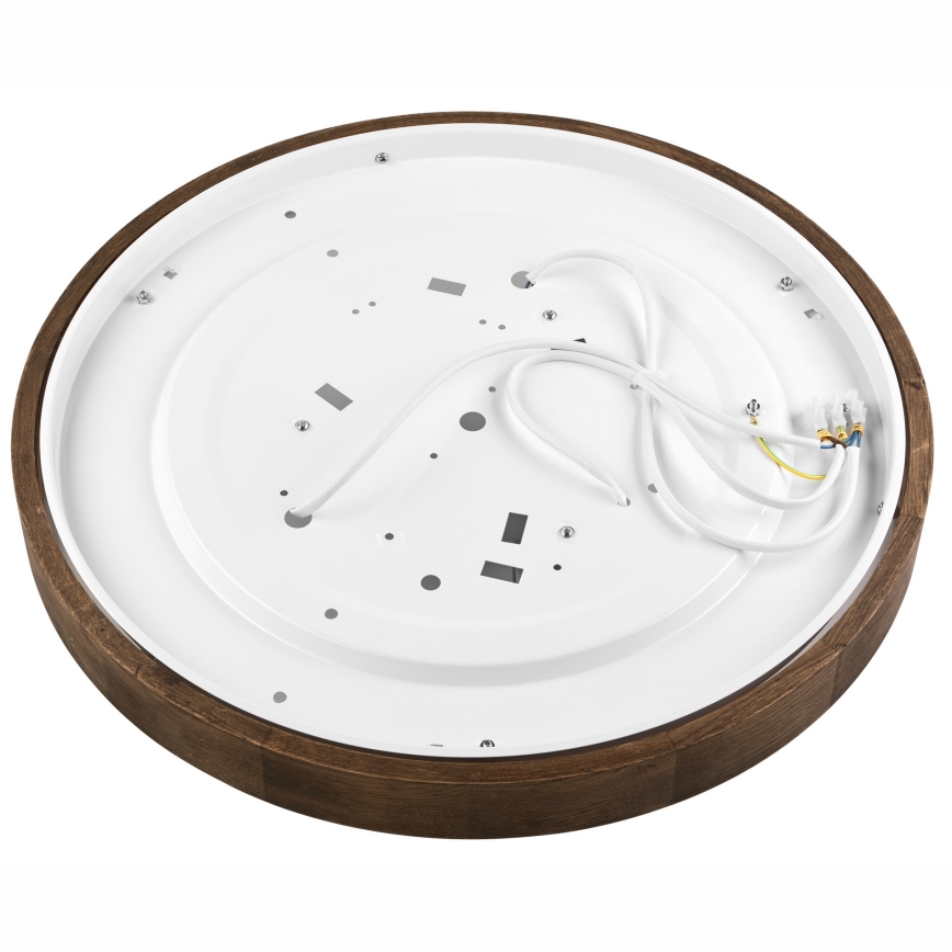 Brilagi - Plafonieră LED CARVALHO SLIM 3xE27/15W/230V, stejar-nuc, diam. 47 cm