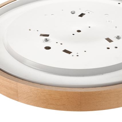 Brilagi - Plafonieră LED CARVALHO SLIM 3xE27/15W/230V, stejar, Ø 47 cm