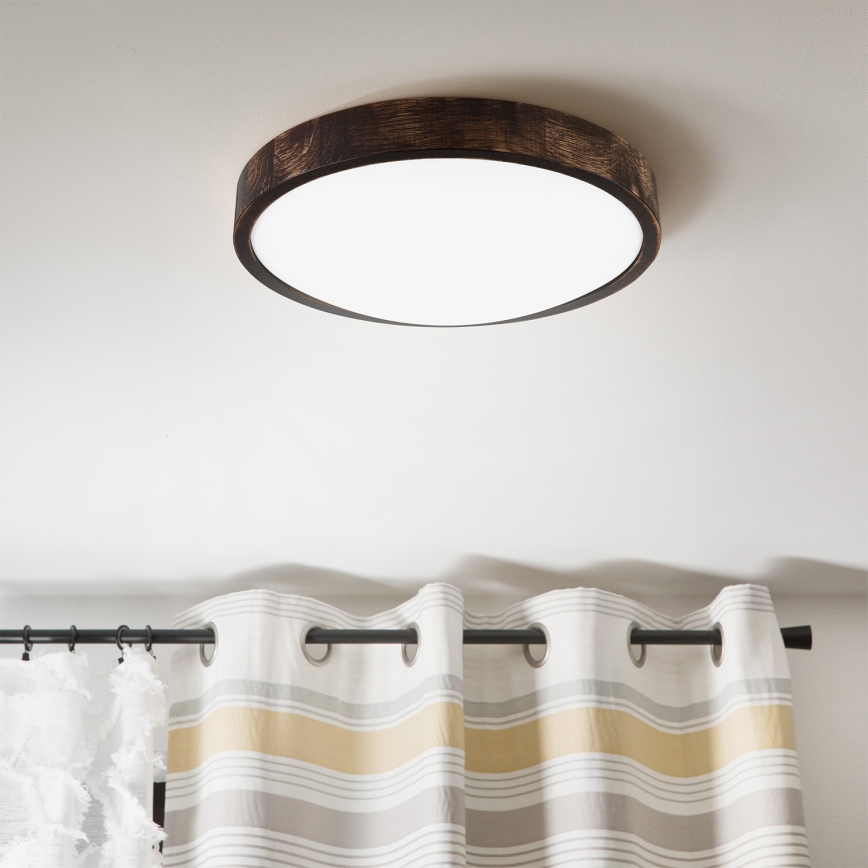 Brilagi - Plafonieră LED CARVALHO SLIM SMOKEY LED/36W/230V, stejar, diam. 37,5 cm