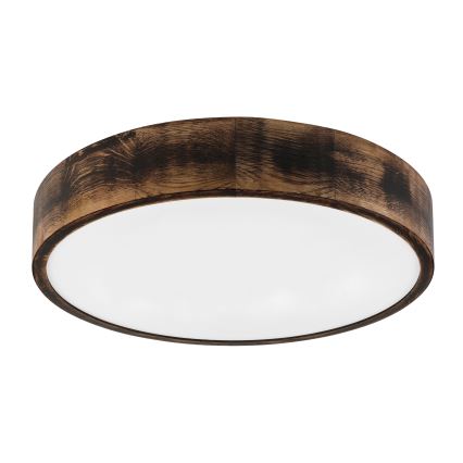 Brilagi - Plafonieră LED CARVALHO SMOKEY 36W/230V, stejar, Ø 47,5 cm