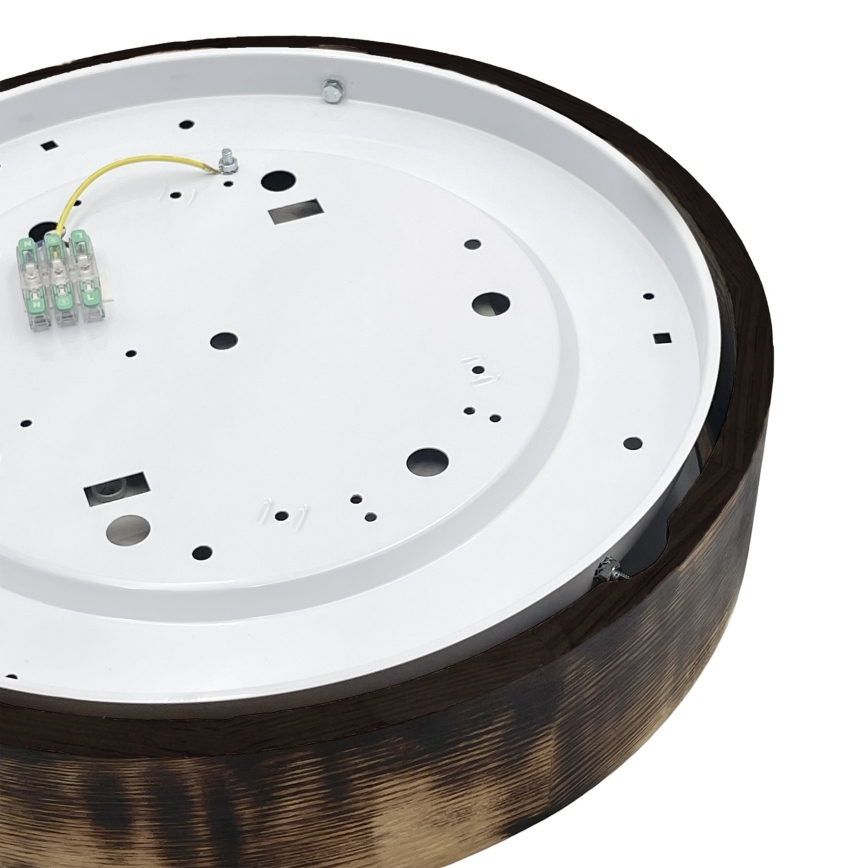 Brilagi - Plafonieră LED CARVALHO SMOKEY LED/36W/230V, finisaj stejar, diametru 37,5 cm