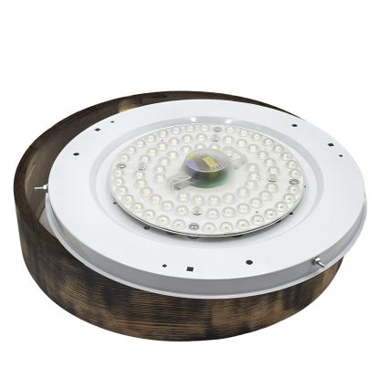 Brilagi - Plafonieră LED CARVALHO SMOKEY LED/36W/230V, finisaj stejar, diametru 37,5 cm