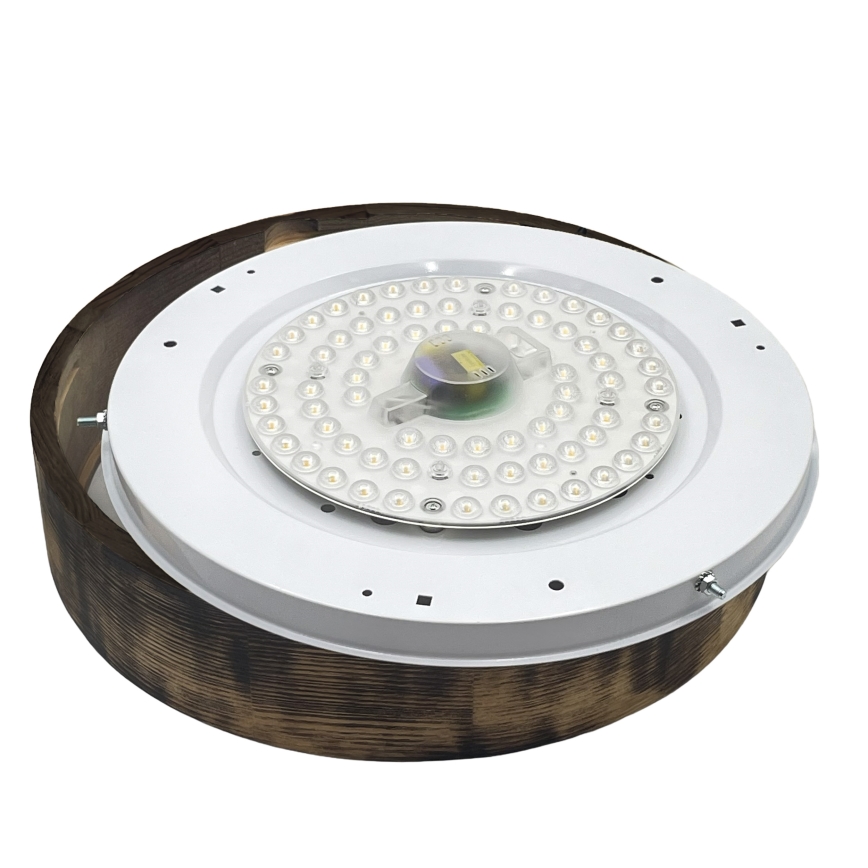 Brilagi - Plafonieră LED CARVALHO SMOKEY LED/36W/230V, finisaj stejar, diametru 37,5 cm