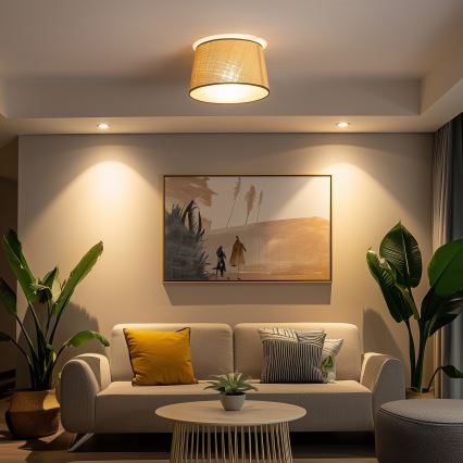 Brilagi - Plafonieră LED CERIA 1xE27/40W/230V Ø35 cm bej