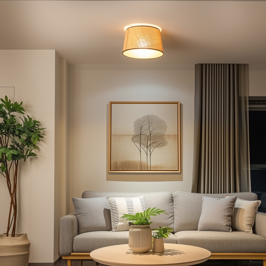 Brilagi - Plafonieră LED CERIA 1xE27/40W/230V Ø35 cm bej