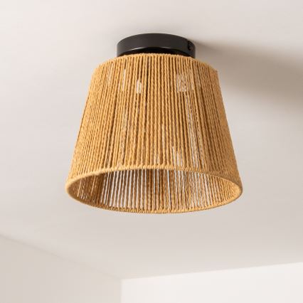 Brilagi - Plafonieră LED CERIA BOHO 1x E27/40W/230V Ø 28 cm maro