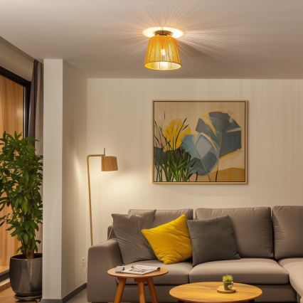 Brilagi - Plafonieră LED CERIA BOHO 1x E27/40W/230V Ø 28 cm maro