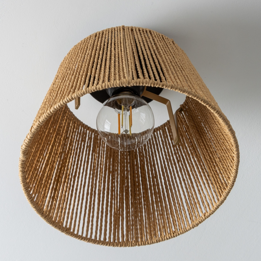 Brilagi - Plafonieră LED CERIA BOHO 1x E27/40W/230V Ø 28 cm maro