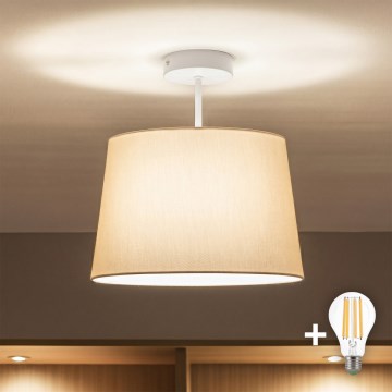 Brilagi - Plafonieră LED CERIA, montaj aplicat, 1xE27/60W/230V, Ø 30 cm, alb/bej